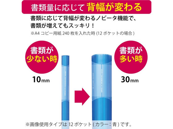 コクヨ クリアーホルダーブック〈ノビータ〉A4 12ポケット 透明 ﾌ