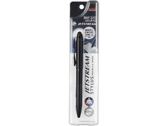 三菱鉛筆 ジェットストリーム スタイラス 3色0.5&タッチペン ブラック