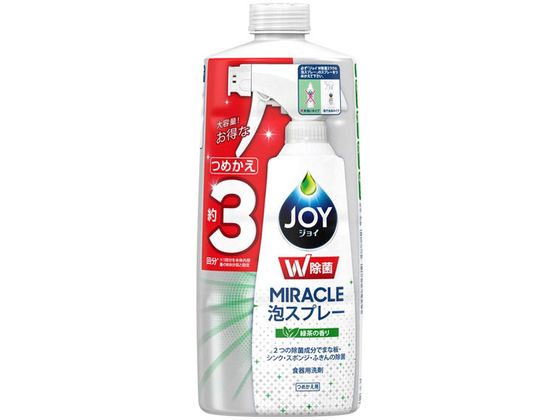 P & G W除菌ジョイ ミラクル泡スプレー 緑茶 詰替 3回分