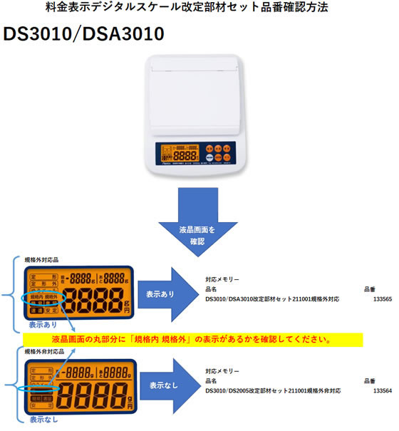 アスカ DS3010・DSA3010改定部材セット 211001 規格外対応 133565が