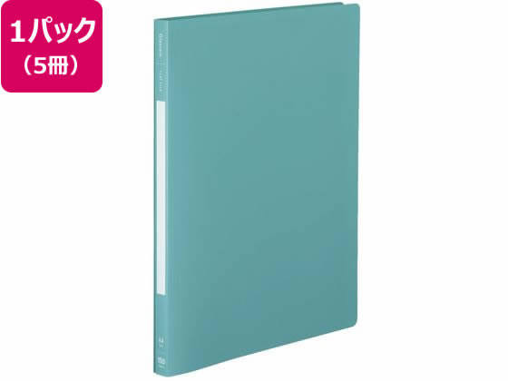 コクヨ PPフラットファイル(Glassele)A4タテ とじ15 5冊 ライトブルー