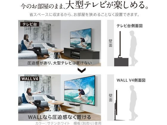 ナカムラ WALLテレビスタンド V4 フロアタイプ ウォールナット