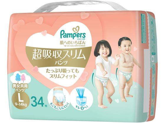 P & G パンパース 肌へのいちばん 超吸収スリムパンツ L 34枚