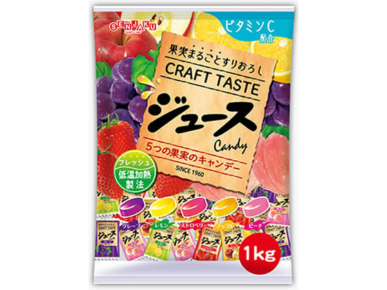 扇雀飴本舗 まるごと果実ジュースフルーツキャンデー 1kgが1,404円