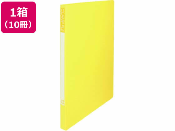 ビュートン クランプファイル 紙 A4タテ とじ厚10mm イエロー 10冊