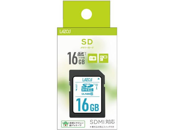 Lazos SDHCメモリーカード 16GB L-B16SDH-U1