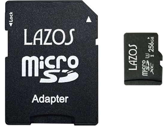 Lazos microSDXCメモリーカード 256GB L-B256MSD10-U3