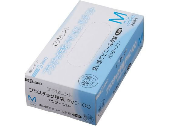 SANKO �G�N�Z�����g�v���X�`�b�N���PF PVC�O���[�u 23-3141-0002 M PVC-100(100�}�C�C��)