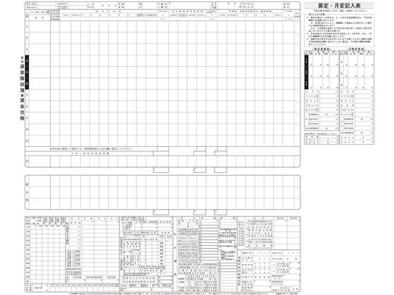 日本法令 パーフェクト式源泉徴収簿兼賃金台帳台紙 給与L-2