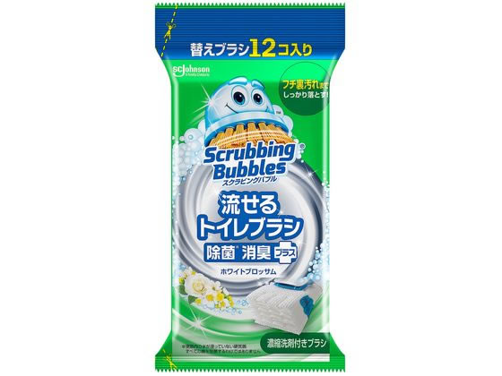 ジョンソン 流せるトイレブラシ 除菌消臭+ホワイトブロッサム替 12個