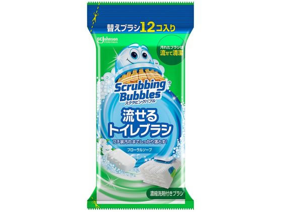 ジョンソン 流せるトイレブラシ フローラルソープ 替え 12個