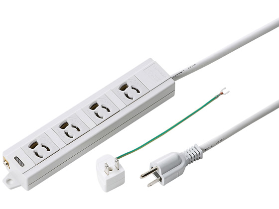 サンワサプライ 電源タップ 3P・4個口 5m TAP-MG341N2-5