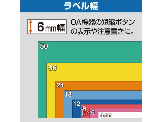 キングジム テプラPROテープ6mm 白／黒文字 10個 SS6K-10PNが8,286円