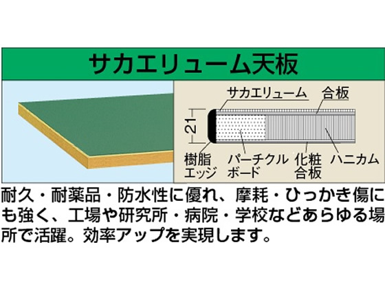 サカエ 軽量作業台KSタイプ W1800×D900×H740 KS-189F