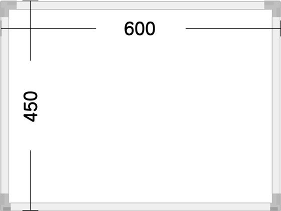 サンケーキコム eeホワイトボード無地タイプ 600×450mm EWD-60B