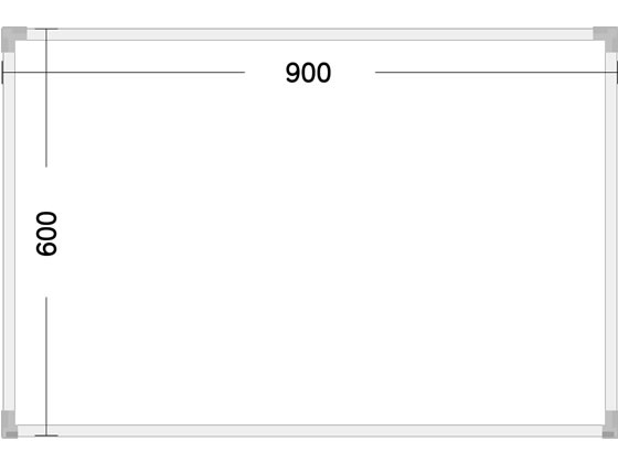 サンケーキコム eeホワイトボード無地タイプ 900×600mm EWS-90B