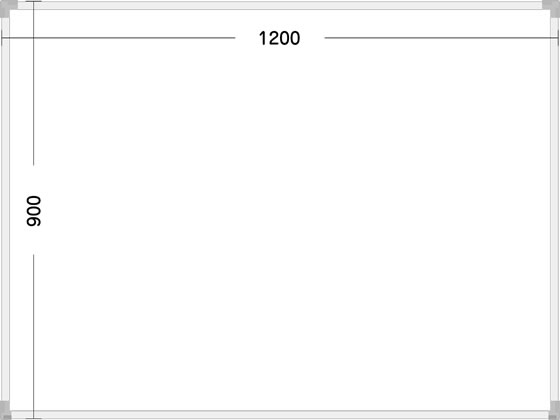 サンケーキコム eeホワイトボード無地タイプ 1200×900mm EWS-120B