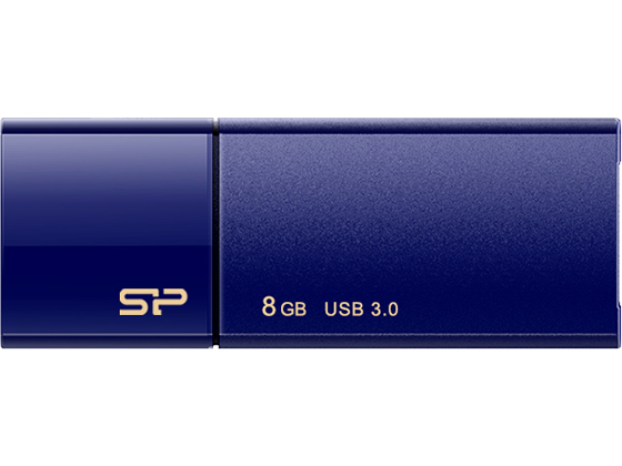 シリコンパワー USB3.0 スライド式USBメモリ 8GB ネイビー