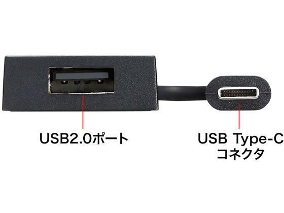 サンワサプライ 4ポートUSB TypeCコンボハブ ブラック USB