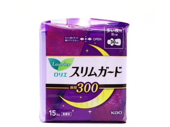 KAO ロリエ スリムガード 多い夜用300 羽つき 15個が504円【ココデカウ】