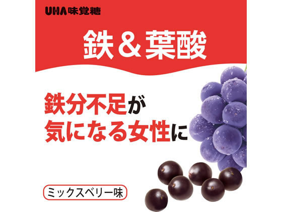 UHA味覚糖 UHAグミサプリ 鉄&葉酸 30日分ボトル 60粒が969円【ココデカウ】