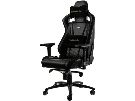 noblechairs EPIC ゲーミングチェア PUレザー ゴールド