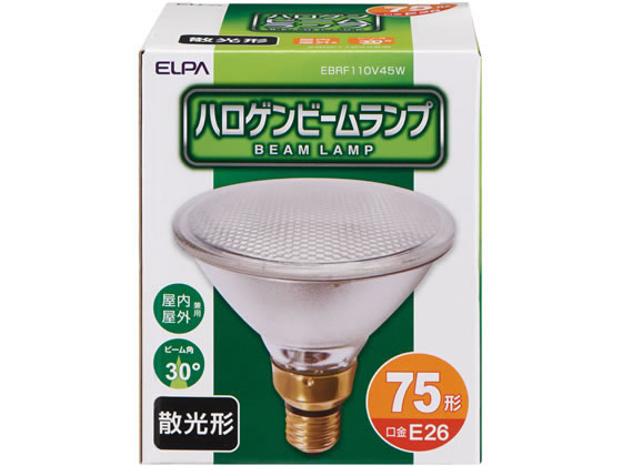 朝日電器 ビームランプ 75形E26 散光形 EBRF110V45W