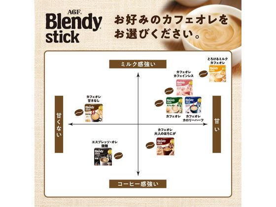 AGF ブレンディ スティック カフェオレ やすらぎのカフェインレス 6本