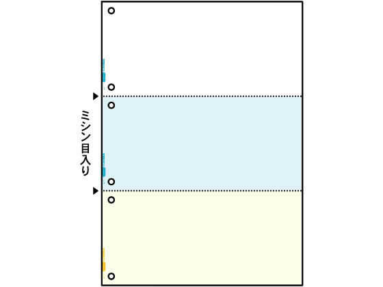 ヒサゴ マルチプリンタ帳票 A4 カラー 3面 6穴 100枚 FSC2080