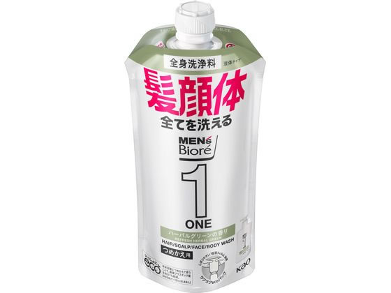 KAO メンズビオレ 1 ONE 全身洗浄料ハーバルグリーン詰替340mL