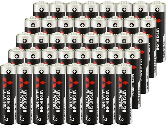 三菱 マンガン乾電池 単3形 40本 R6PUD 4S