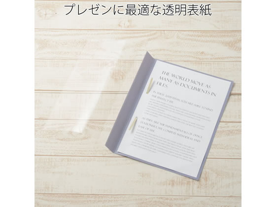 プラス P.P.レポートファイル A4タテ 2穴 120枚収容 ブルー 10冊