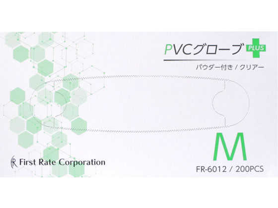 ファーストレイト PVCグローブプラス M 200枚 FR-6012