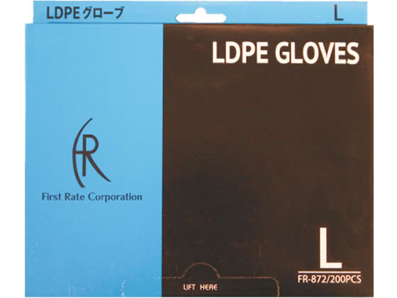 ファーストレイト LDPEグローブ クリアー L 200枚 FR-872