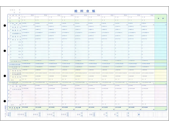 法令 2枚複写タテ式給料明細書兼給料台帳 給与2