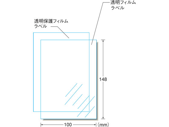 エーワン IJ用手作りステッカー 透明タイプ はがき ノーカット 29423