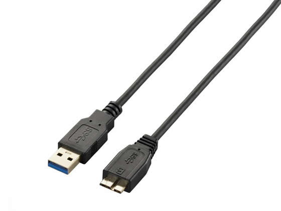 エレコム USB3.0ケーブル A-microBタイプ スリム 1m ブラック