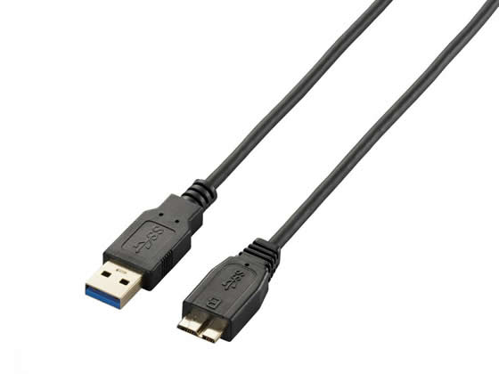 エレコム USB3.0ケーブル A-microBタイプ スリム 1.5m ブラック