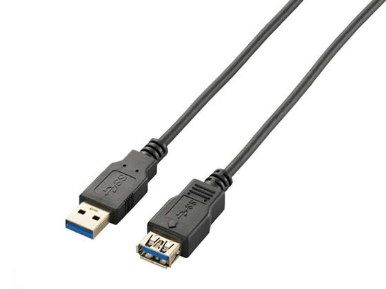 エレコム USB3.0延長ケーブル(A-A)スリム 1m ブラック USB3-EX10BKが1