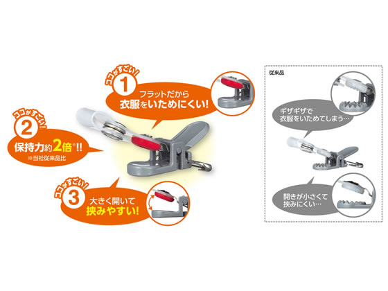 コクヨ タッグ名札(名刺・ID)チャック式 強力イタメンクリップ ナフ