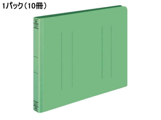 コクヨ フラットファイルW(厚とじ) A4ヨコ とじ厚25mm 緑 10冊