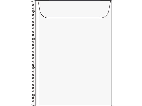 コクヨ クリアーブック替紙 封筒型(マチ付き)A4 30穴 10枚 ラ-A35 ﾗ-A35が535円【ココデカウ】