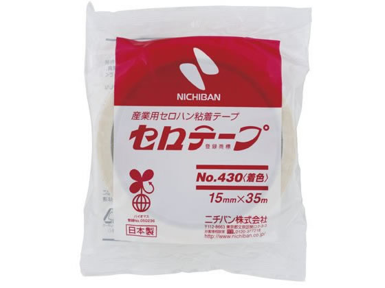 ニチバン セロテープ 着色 NO.430 15mm×35m 白 4305-15