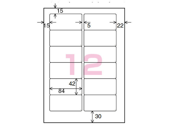 コクヨ ワープロラベル紙ラベル[共用]A4 12面100枚 タイ-2173N-W ﾀｲ