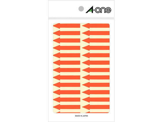 エーワン 特殊ラベル 矢印 蛍光タイプ 赤 08065