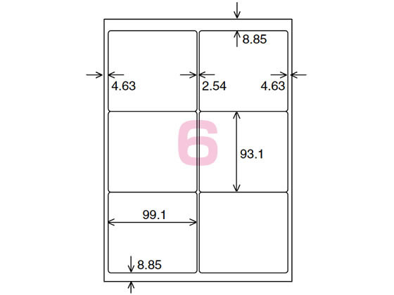 コクヨ カラーLBP&PPC用 紙ラベルA4 6面100枚 LBP-F7166-100Nが4,959円