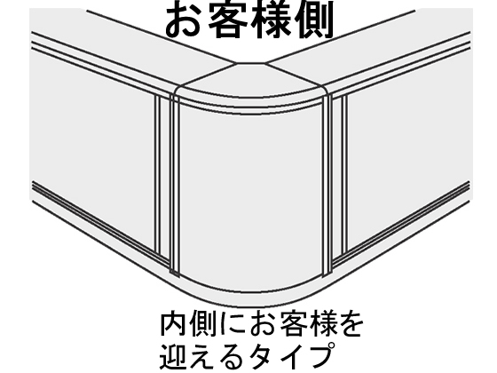 コクヨ ユニット型LD2 ハイカウンター 内コーナー90° H960 ナチュラルグレー