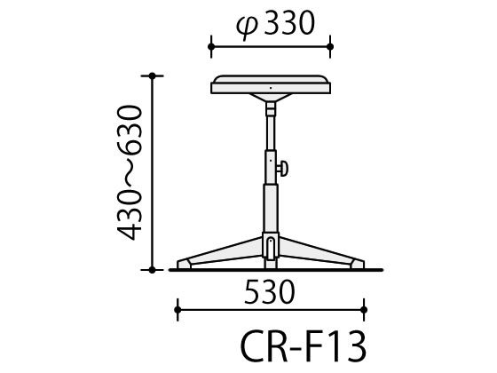 コクヨ 作業用イス ブラウン キャスターなし CR-F13SNが7,370円