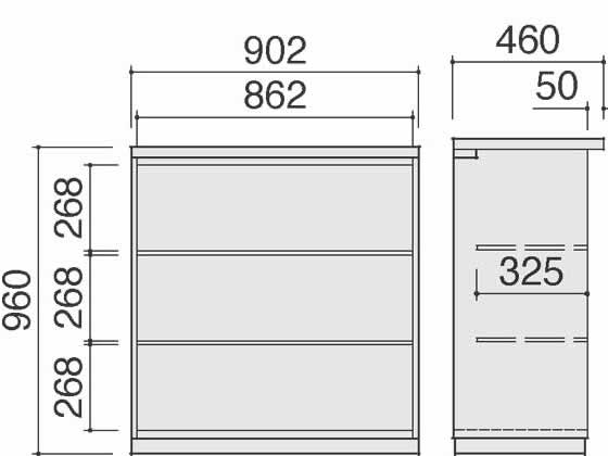 コクヨ ユニット型LD2 ハイカウンター オープン W900×H960 ナチュラルグレー