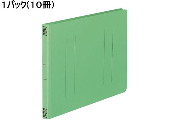 コクヨ フラットファイルV B5ヨコ とじ厚15mm 緑 10冊 フ-V16G